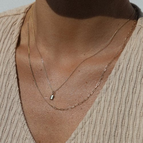 Baby Lock Charm Necklace