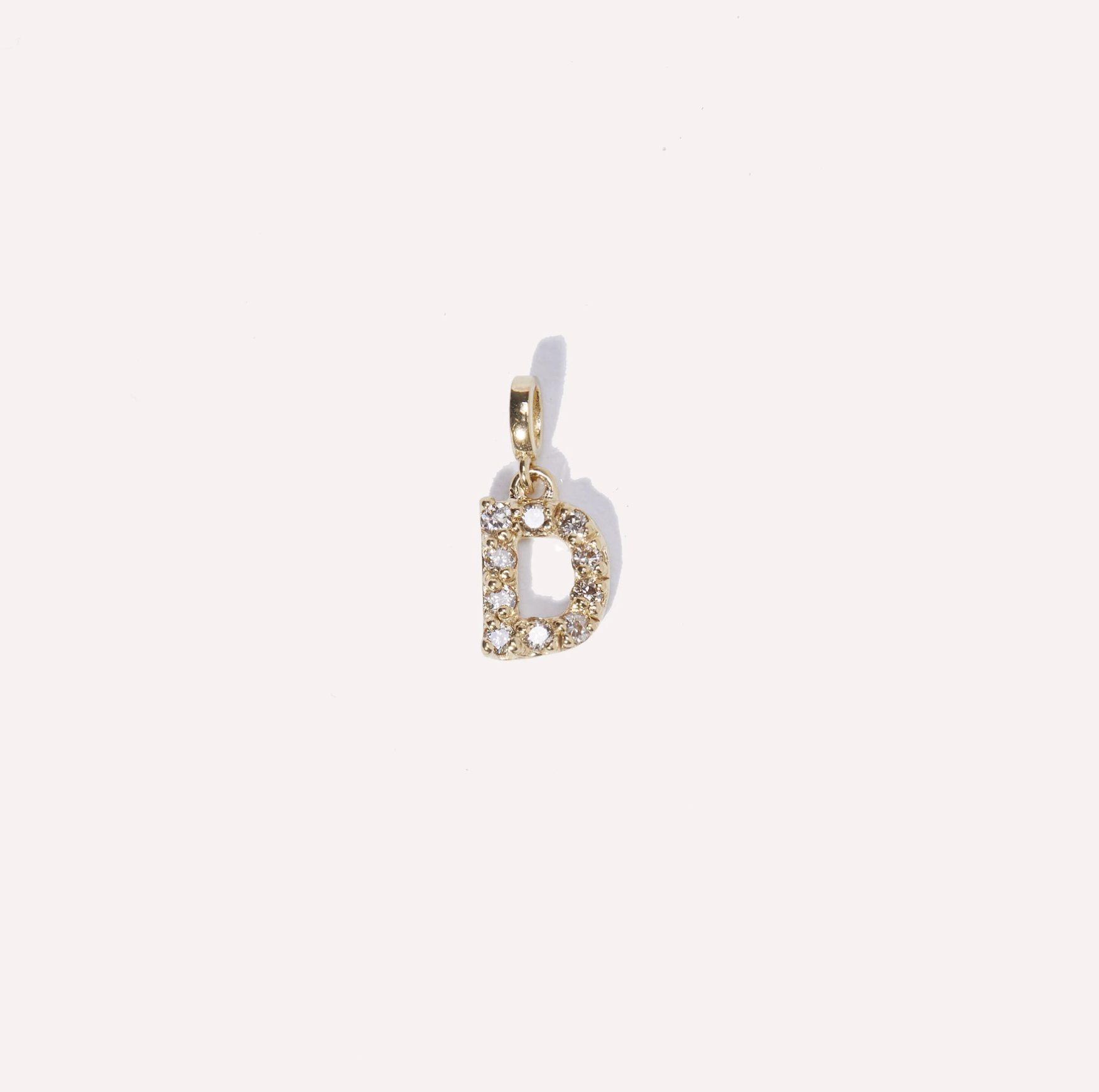 Baby Diamond Initial Charm Necklace