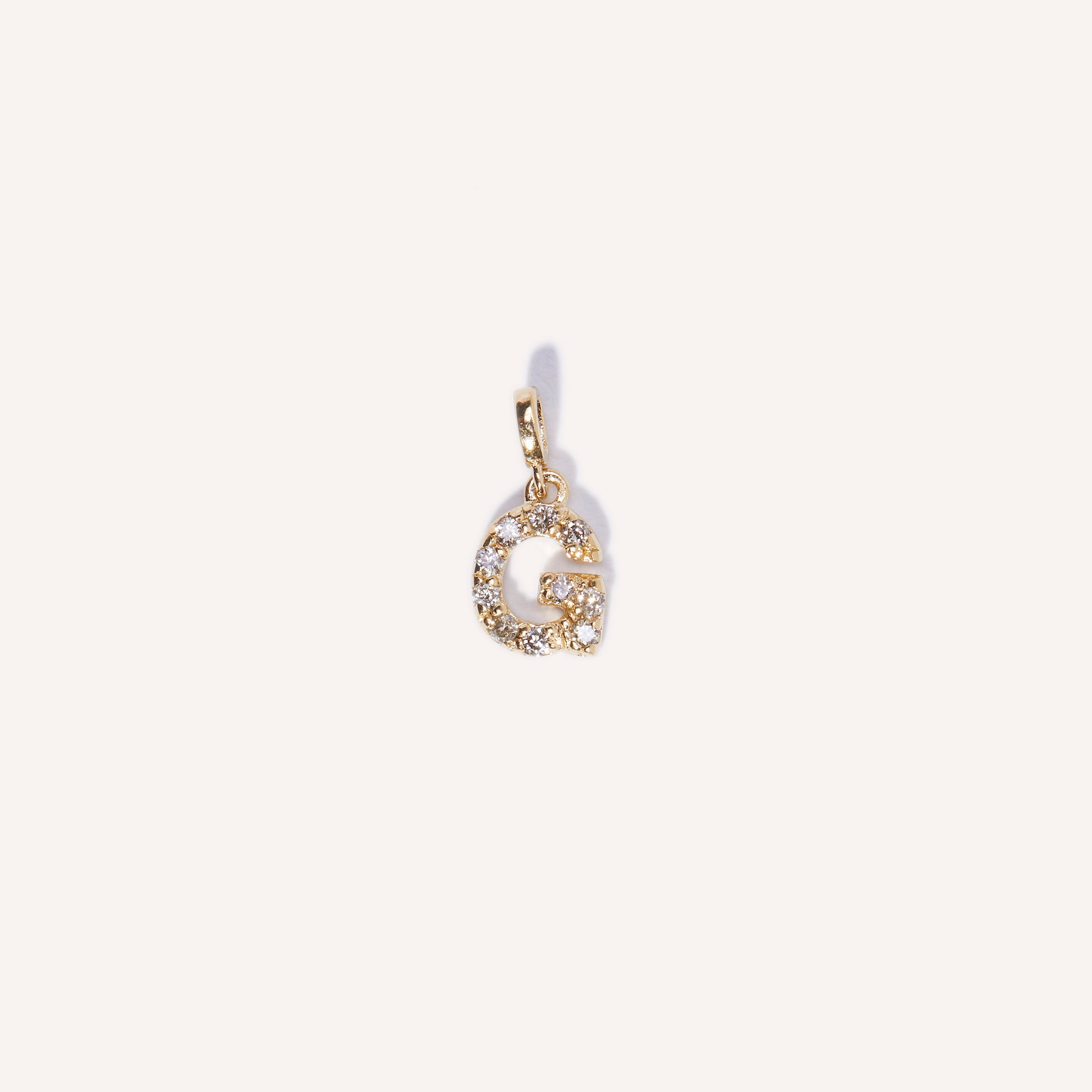Baby Diamond Initial Charm Necklace