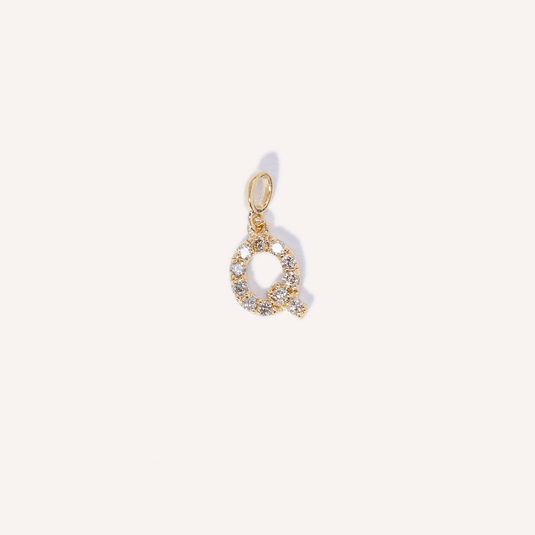 Baby Diamond Initial Charm Necklace