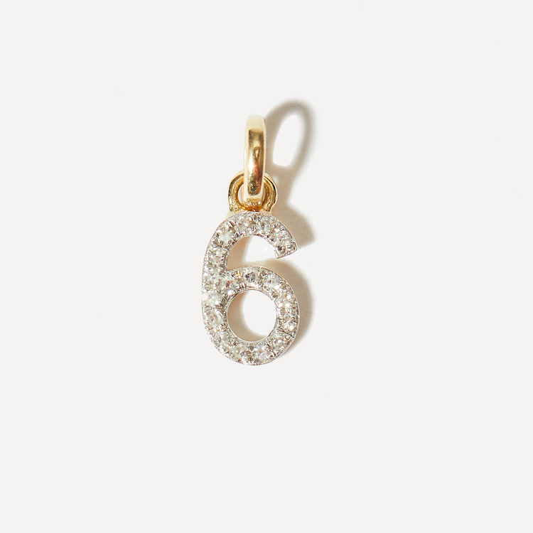 Diamond Number Charm