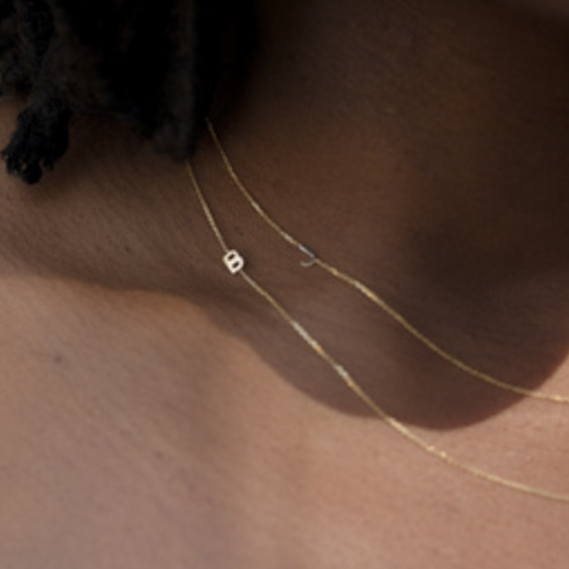 Sideways Initial Necklace