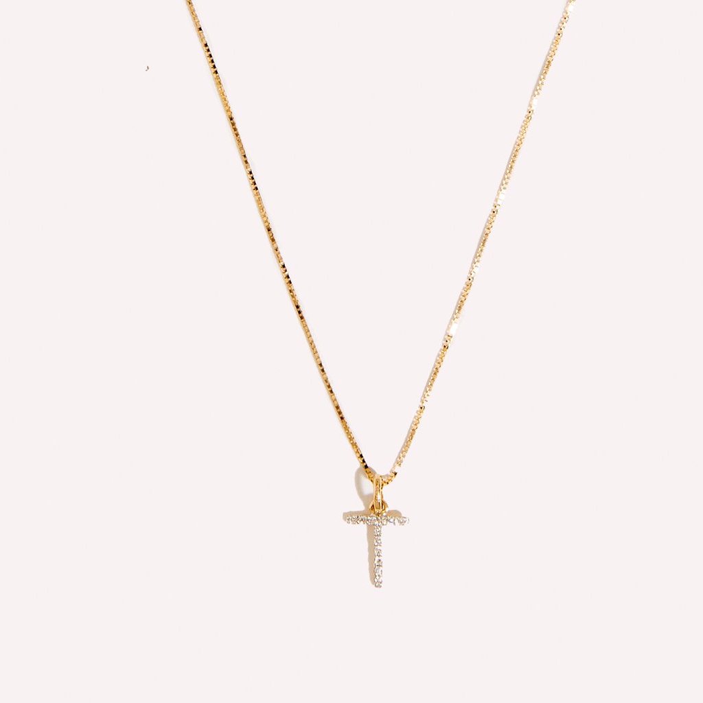 Diamond Initial Charm Necklace