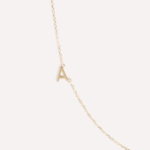 Sideways Initial Necklace