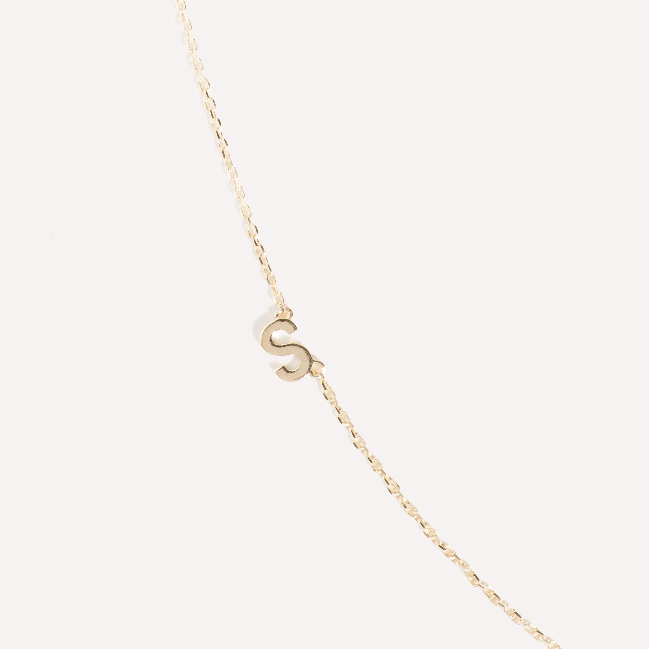 Sideways Initial Necklace