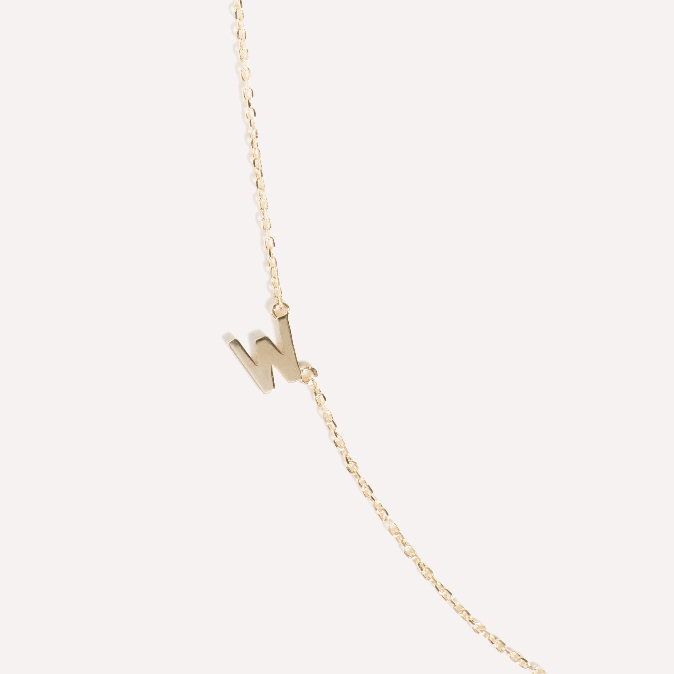 Sideways Initial Necklace