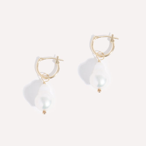 Mini Nora Pearl Hoops